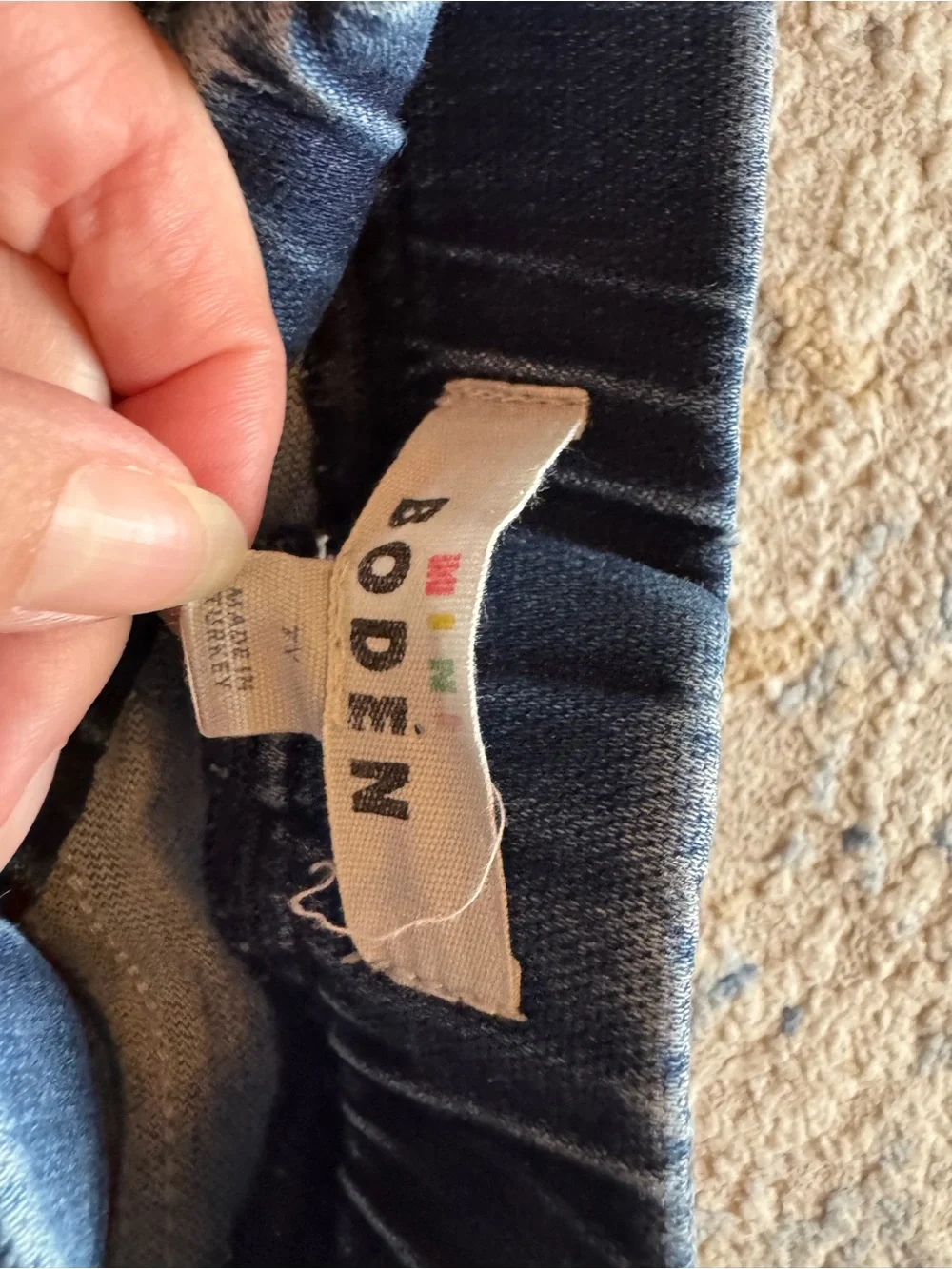 Mini Boden Dark Blue Stretch Denim pull on jeans EUC